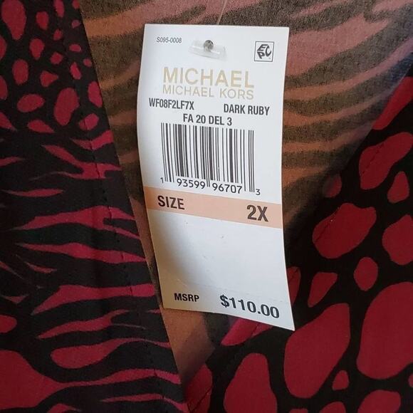 Michael kors floral faux wrap stretch dress plus size 2X NEW!!!! - Picture 5 of 10